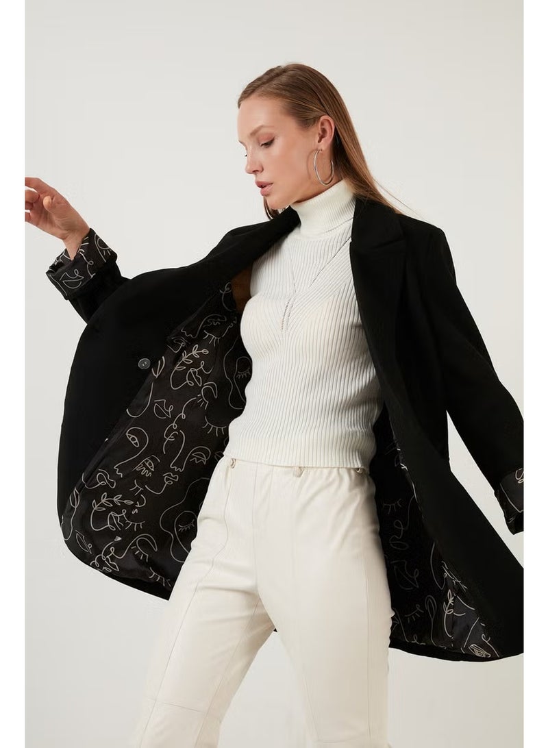 Lela Oversize Double Buttoned Long Coat with Pockets Women's Coat 6230058 - Image 1